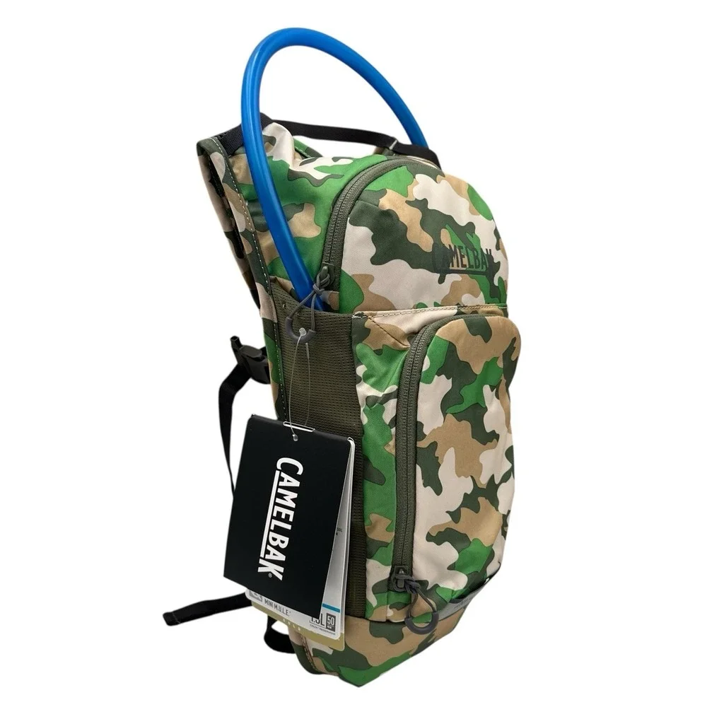 CamelBak MULE Kids Mini Hydration Reservoir Backpack 50oz 1.5L Camo Print